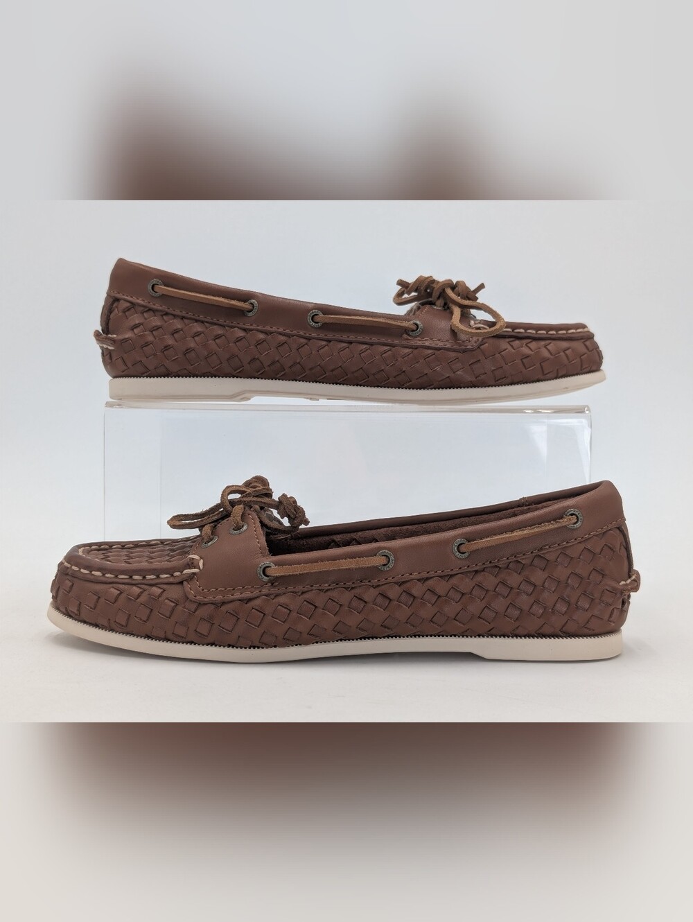 NEW Sperry Top-Slider Audrey Size 6.5M Women's Cognac Brown Leather Loafers - Picture 11 of 17
